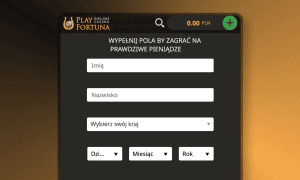 Uzupełnij informacje i korzystaj z gier na prawdziwe pieniądze