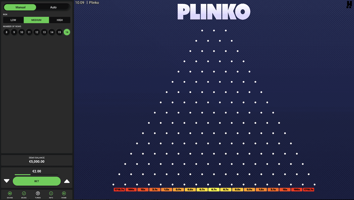 Plinko od Hacksaw Gaming