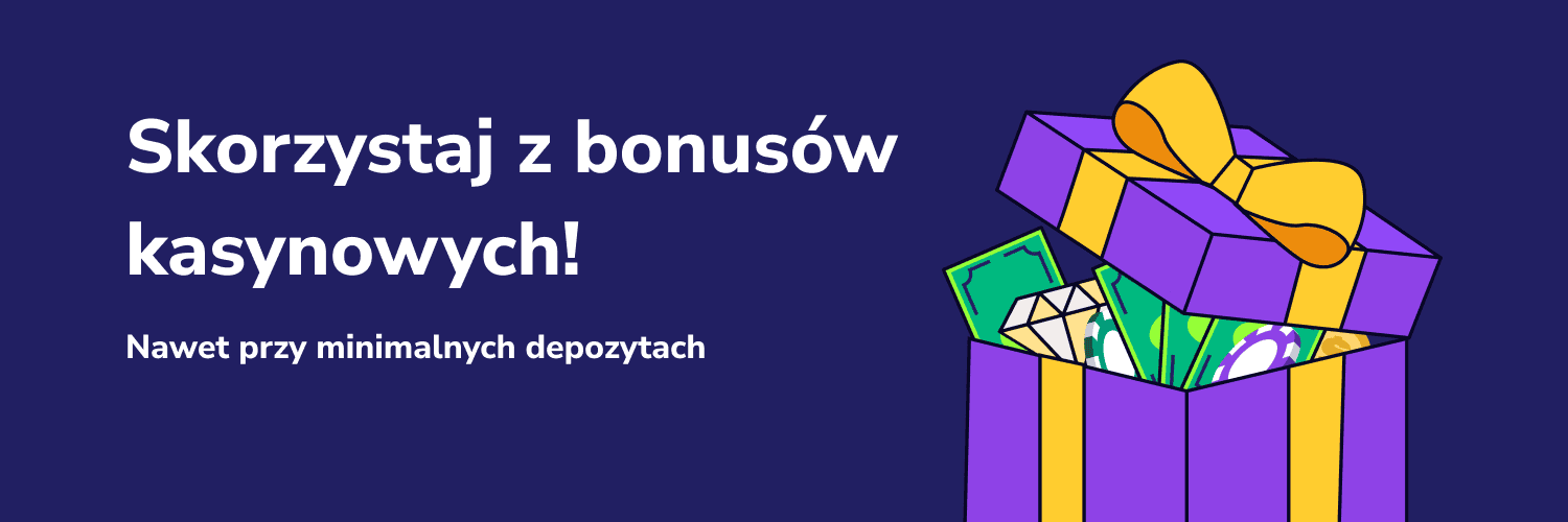 Dostępne bonusy w kasynach z minimalnym depozytem - transparent